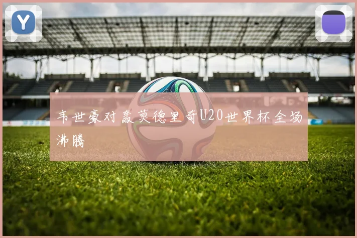 韦世豪对轰莫德里奇U20世界杯全场沸腾
